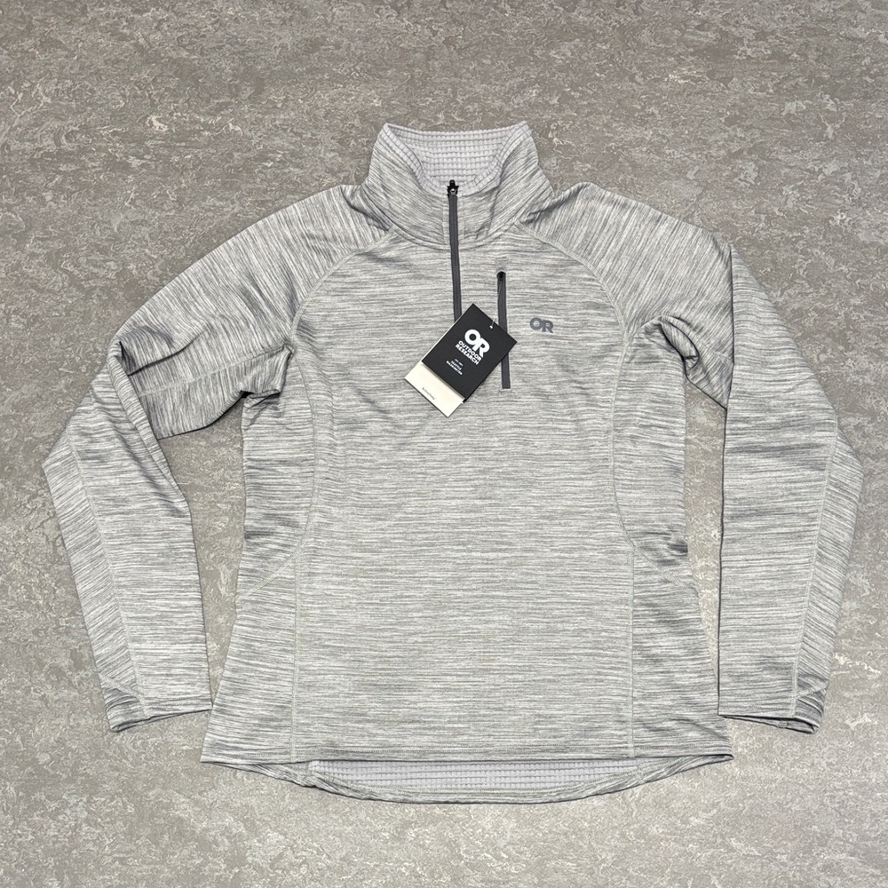 Outdoor Research women’s vigor grid fleece quarter zip grey Large